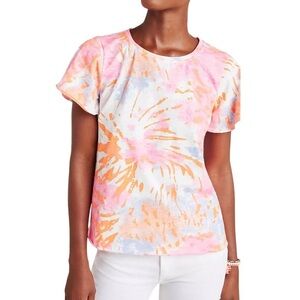 LN Anthropologie Eva Franco Fireworks Tie Dye Printed Tee - S